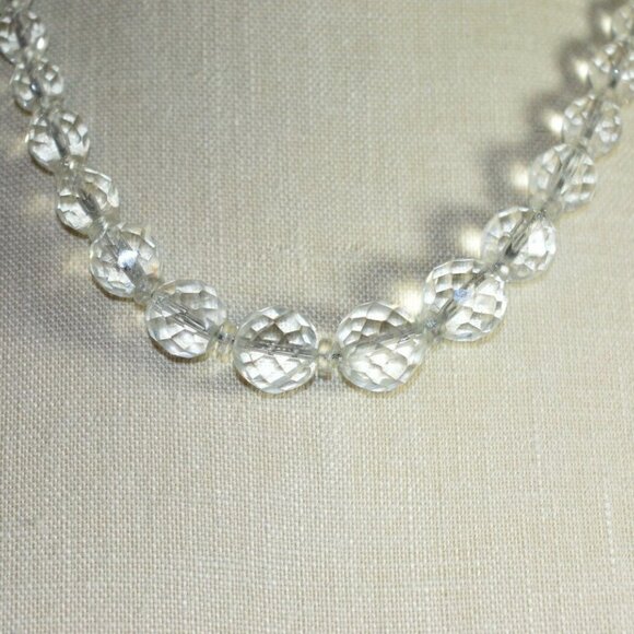 Sterling Silver .925 Clear Cut Crystal Beaded - Picture 2 of 5